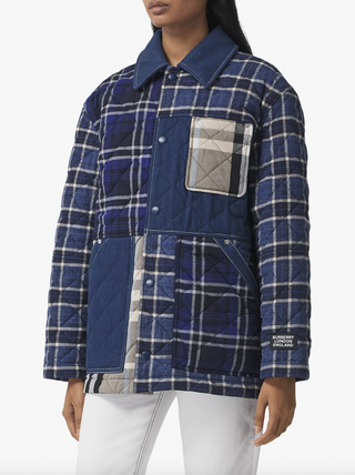 Burberry + Patchwork Check Shirt Jacket