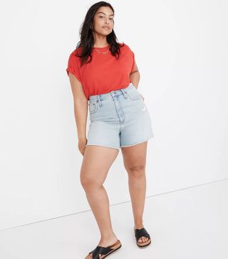 Madewell + The Momjean Short in Byers Wash: Ripped Edition