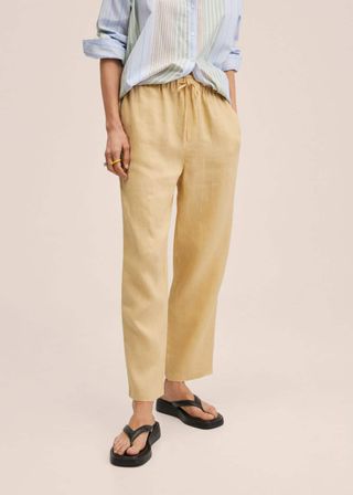 Mango + 100% Linen Trousers