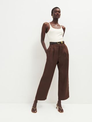 Reformation + Mason Cropped Linen Pant