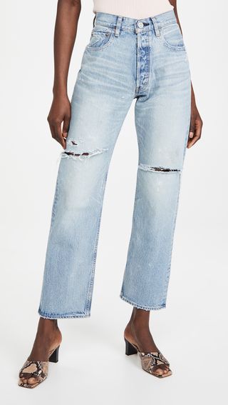 Moussy Vintage + Teaneck Wide Straight Jeans