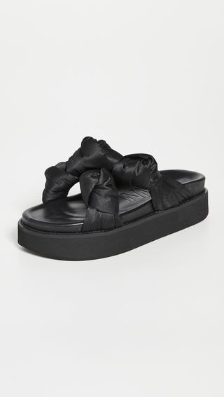 Ganni + Mid Knotted Sandals