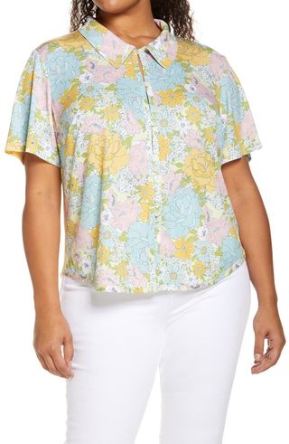 WAYF + Naomi Floral Print Button-Up Shirt