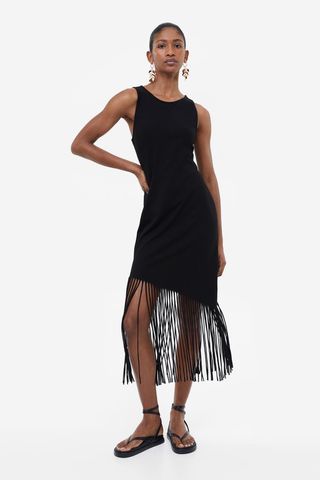 H&M + Fringe-Trimmed Dress