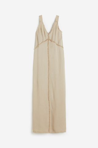 H&M + Fringe-Trimmed Silk-Blend Dress