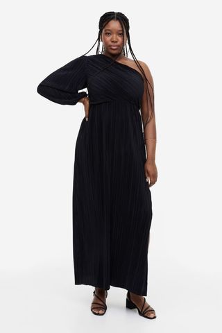 H&M + Pleated One-Shoulder Dress