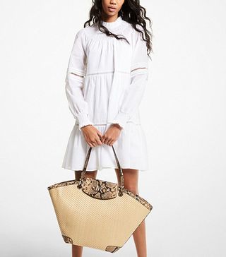 MICHAEL Michael Kors + Smocked Cotton Lawn Tiered Dress