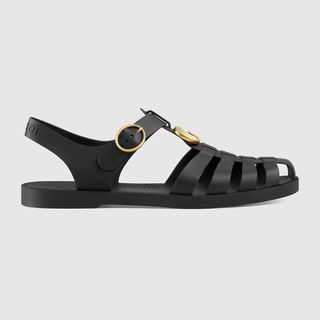 Gucci + Rubber Buckle Strap Sandal