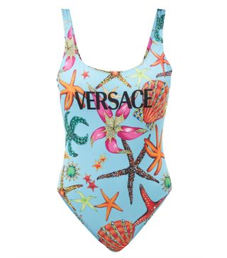 Versace + Trésor de la Mer-Print Scoop-Neck Swimsuit