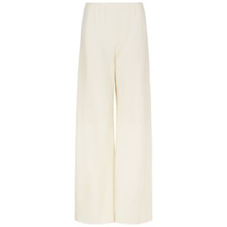 The Row + Gala Ivory Wide-Leg Trousers