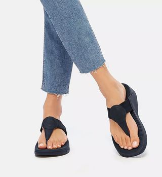 FitFlop + Walkstar Polyester-Webbing-Leather Toe-Thongs