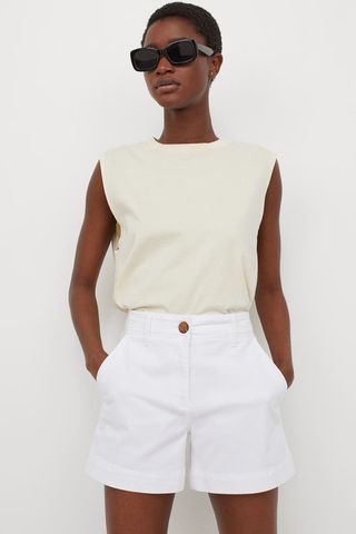 H&M + Cotton Twill Shorts