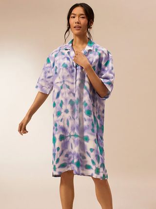 River Island + Purple Ri Studio Oversized Shirt Dress