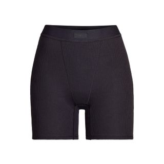 Skims + Cotton Rib Boxer in Soot