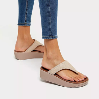 FitFlop + Lulu Woven Toe-Post Sandals