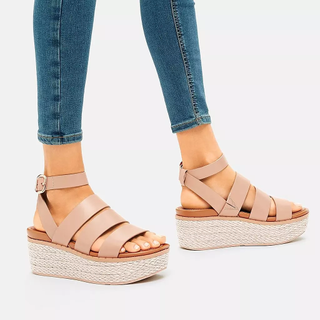 FitFlop + Eloise Espadrille Leather Wedge Sandals