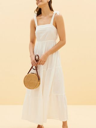 M&S Collection + Pure Cotton Midi Slip Beach Dress