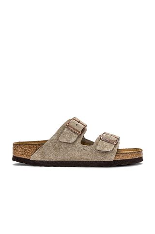 Birkenstock + Arizona Soft Footbed Sandal in Taupe