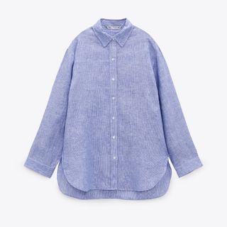 Zara + Oversized Linen Shirt