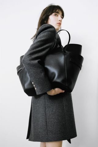 Zara + Tote Bag With Side Pockets