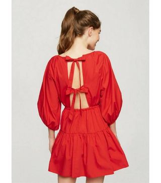 Miss Selfridge + Red Bow Back Dress
