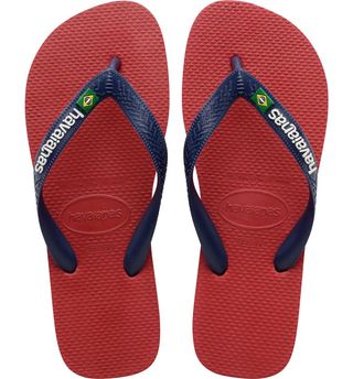 Havaianas + Brazil Logo Flip Flops