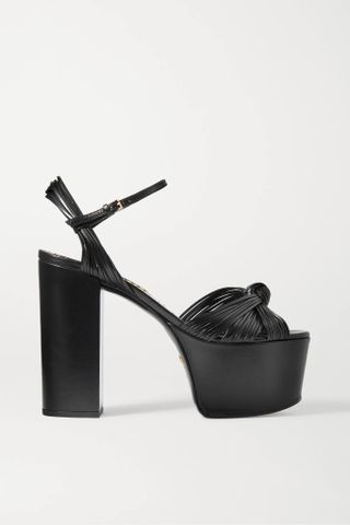 Gucci + Crawford Leather Platform Sandals