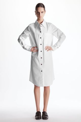 COS + Relaxed-Fit Midi Shirt Dress