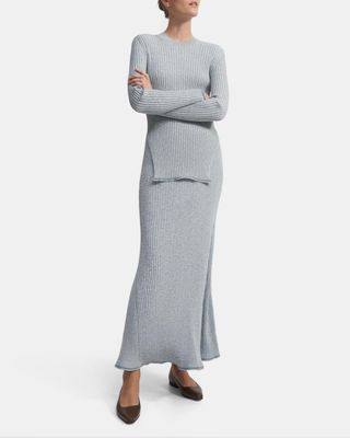 Joseph + Ribbed Skirt in Compact Knit
