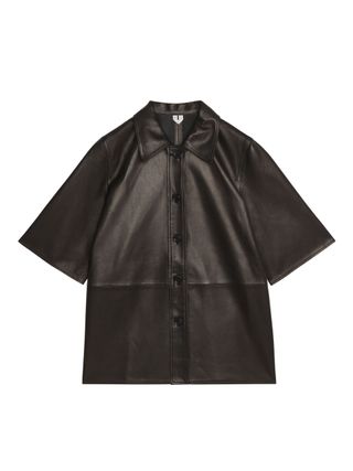 Arket + Short-Sleeve Leather Shirt