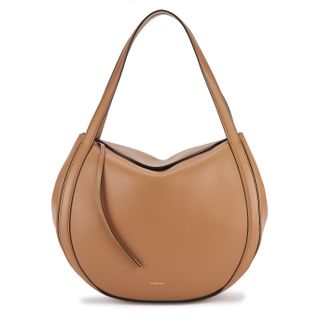 Wandler + Lin Brown Leather Top Handle Bag