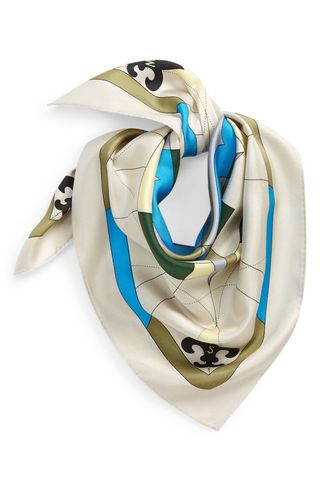 Tory Burch + Compass Silk Square Scarf