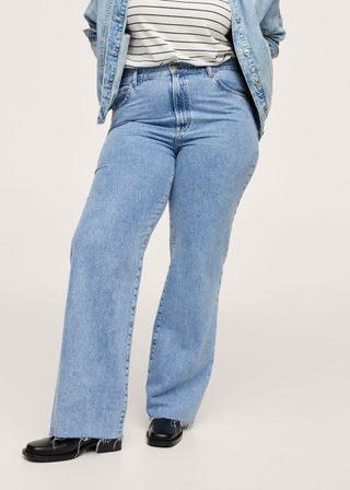 Mango + Wide Leg High Waist Jeans