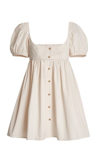 Ciao Lucia + Diana Button-Detailed Cotton Mini Dress