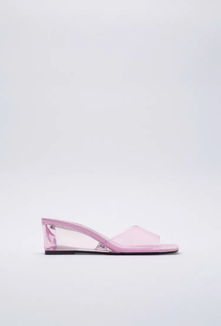 Zara + Mini Vinyl Wedge Sandals