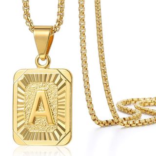 Trendsmax + Initial A-Z Letter Pendant Necklace