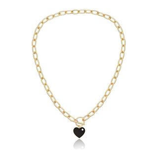 Aimou + Gold Chain with Heart Pendant