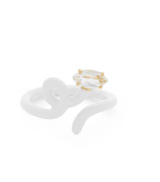 Bea Bongiasca + Baby Vine Tendril Crystal 
9KT Gold Ring