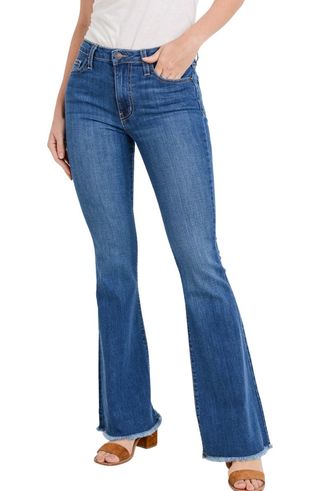 L.T.J. + Bella Frayed Hem Flare Jeans