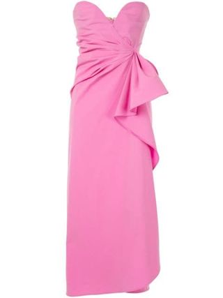 The Attico + Sweetheart Neckline Gathered Dress