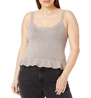 The Drop + Ameena Ruffle Cropped Sweater Tank