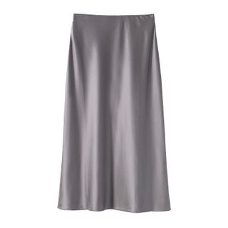 Voya + Silver Silk Midi Skirt