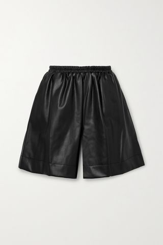 Staud + Clark Faux Leather Shorts