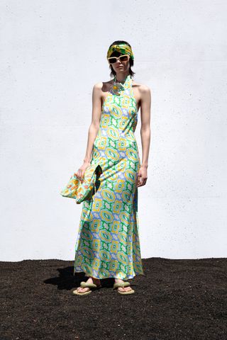Zara + Printed Midi Dress