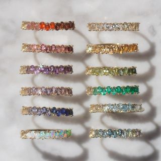 Family Gold + Solid Gold Ombre Birthstone Ring