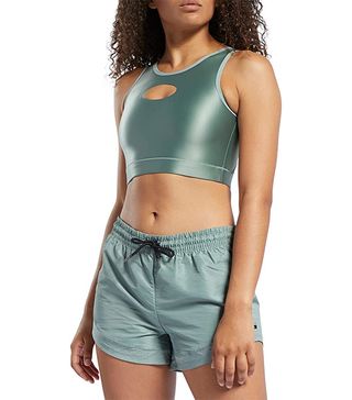 Core 10 by Reebok + Shiny Cut-Out Crop Top