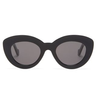Loewe + Anagram-Logo Cat-Eye Acetate Sunglasses