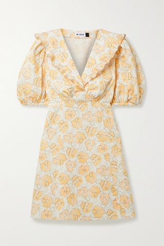 Rixo + Kayla Ruffled Floral-Print Cotton Mini Dress