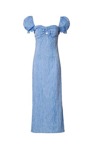 Stefania Vaidani + Vichy Blue Midi Dress