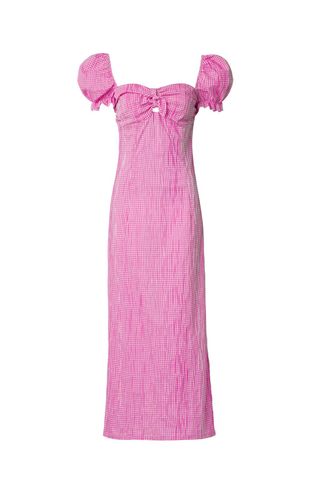 Stefania Vaidani + Pink Vichy Midi Dress